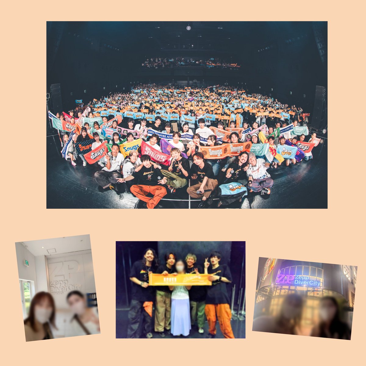 66mickeymouse's tweet photo. 昨日はSnugs ONEMAN LIVE
「スナッグスですよ！全員集合〜冒険冒険また冒険〜」で Zepp DiverCity(TOKYO)へ🎶

楽しいライブだったし途中懐かしい『はじまり』から今までの歴史をたどるようなセトリで出会った頃を思い出したり、最後の最後では次々に涙するSnugsを観てウルっとしてしまった😭

#Snugs https://t.co/VzOeRkYnU6