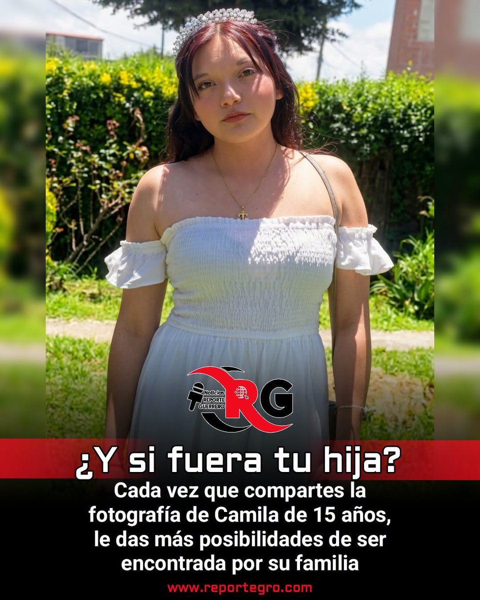 GARCIPAVON's tweet photo. Favor de compartir, gracias 🙏

Buscan a Camila, adolescente de 15 años d3saparecida desde el viernes.

◾️La joven salió de su domicilio con rumbo a la casa de una amiga y se desconoce su paradero; autoridades activaron una ficha de Alerta Amber y piden ayuda para localizarla.

Texto: Noticias Reporte Guerrero

Acapulco, Guerrero, 9 de agosto de 2026.- Autoridades del Estado de México mantienen la búsqueda de Ámbar Camila Mercado Díaz, una adolescente de 15 años cuyo paradero se desconoce desde el pasado 7 de agosto, cuando salió de su domicilio con rumbo a la casa de una amiga.

De acuerdo con la ficha de Alerta Amber Estado de México, con reporte número AAEM/1035173/2026, la adolescente fue reportada como d3saparecida el 8 de agosto, luego de que sus familiares perdieran contacto con ella.

Ámbar Camila nació el 14 de julio de 2011. Tiene una estatura aproximada de 1.60 metros, pesa alrededor de 55 kilogramos, es de complexión mediana, tez blanca, cara redonda, cabello negro y lacio y ojos café claro de tamaño mediano.

Como señas particulares, la ficha establece que no presenta ninguna.

Al momento de su desaparición vestía blusa verde con beige de tirantes, pantalón de mezclilla color negro claro y tenis beige; además, llevaba una mochila beige con azul.

La autoridad señala que la adolescente salió de su domicilio con dirección a la casa de una amiga y, desde entonces, se desconoce su ubicación, por lo que existe preocupación por su integridad ante la posibilidad de que pueda ser víctima de algún delito.

Ante esta situación, se solicita a la ciudadanía que, en caso de contar con información que permita establecer su paradero, la proporcione de inmediato a las autoridades.

Para aportar información:
📞 911
📞 Locatel Ciudad de México: (55) 5658 1111
📞 Locatel Estado de México: (722) 167 88 08
📞 Alerta Amber México: 800 00 854 00
📞 Alerta Amber Estado de México: 800 89 029 40

Cualquier información puede ser determinante para que Ámbar Camila sea localizada y pueda regresar con sus familiares.
