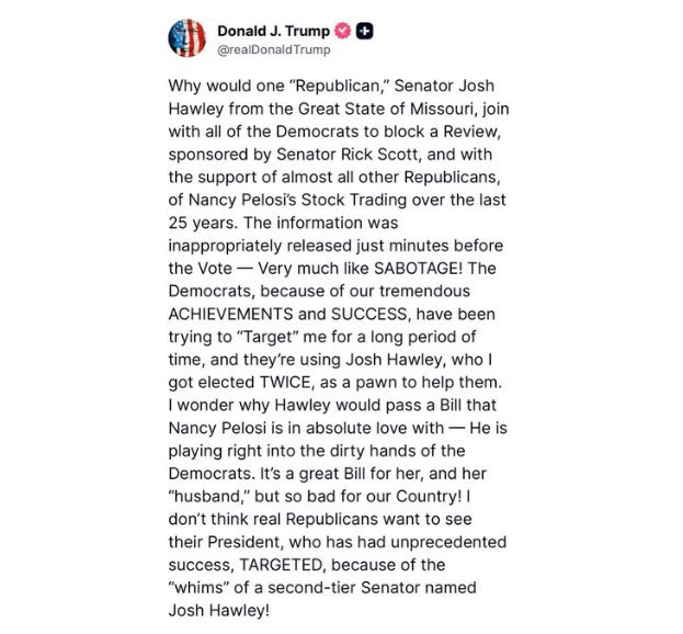 TheLoyalNine65's tweet photo. Did the snake @HawleyMO seriously protect Pelosi from an investigation ? Josh you have some splaining to do https://t.co/lFDjHtN9Qy