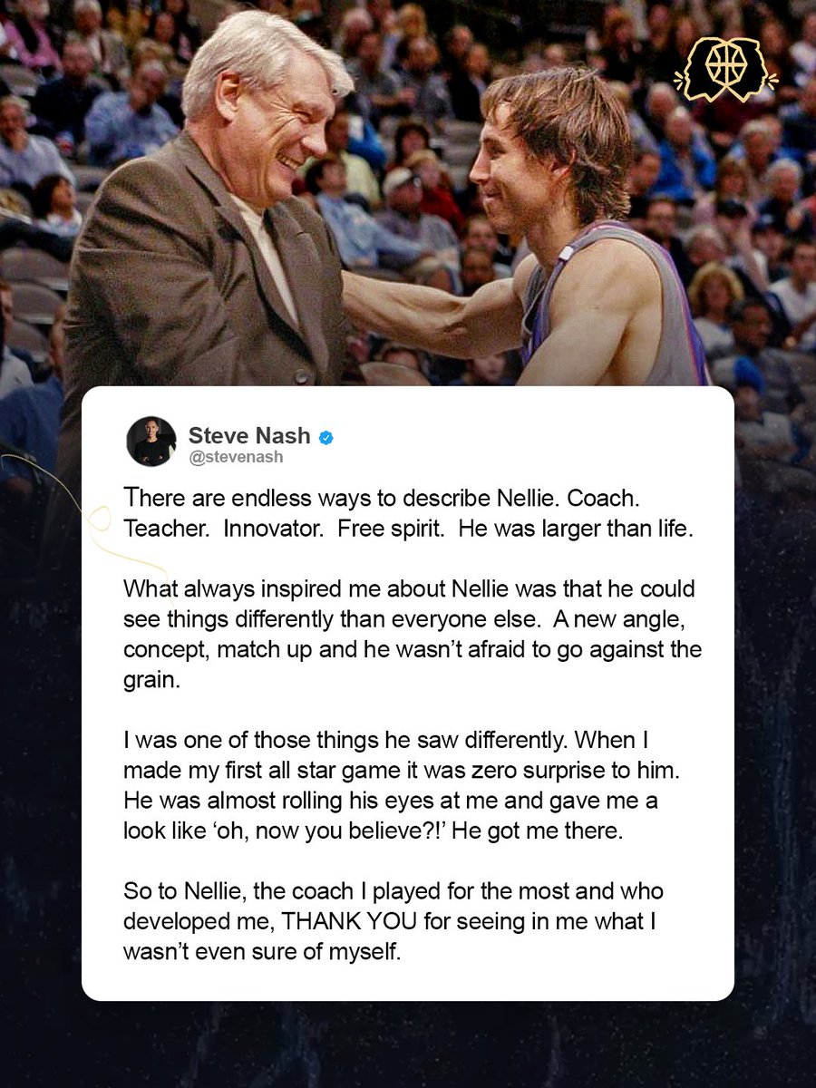 mindthegamepod's tweet photo. .@SteveNash remembers the legendary Don Nelson ❤️ https://t.co/Zymc7vdrFy