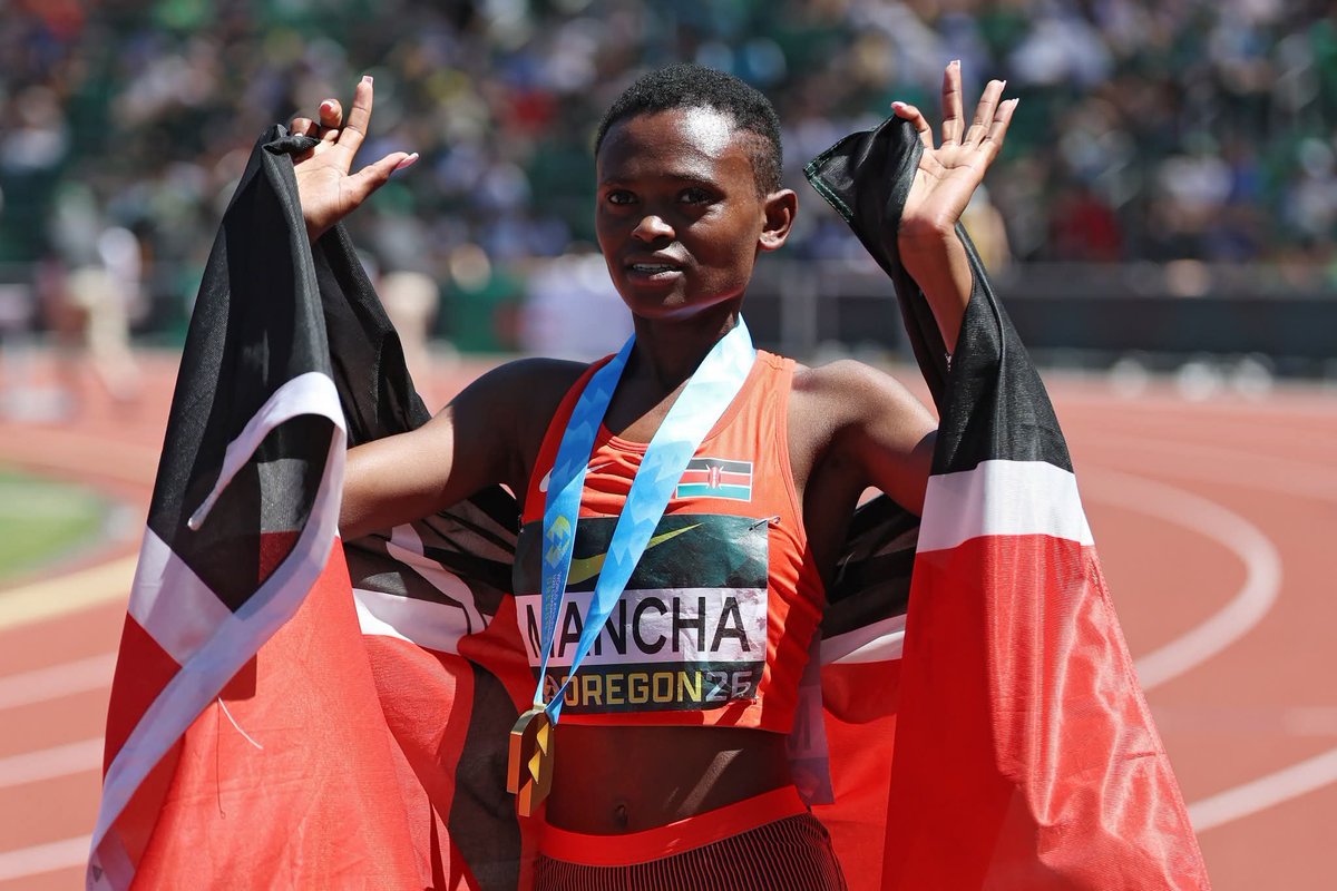 KorirOfficial's tweet photo. Congratulations to Josephine Sembeyo Mancha who has won gold in a time of 4:16.73 while Caren Chepchirchir took bronze in a time of 4:17.50 in the women's 1500m, at the @WorldAthletics U20 Championships in Oregon, USA!
#AthleticsKenya #running #Oregon26 https://t.co/4Hcn4s2Vnj