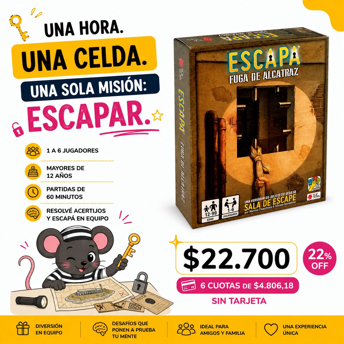 RataMarket's tweet photo. 🎁 ¿Te perdiste alguno? Repasamos los primeros 4 días

Ya encontramos 4 regalos para chicos modernos, curiosos y difíciles de sorprender. 👀🐭

🎨 Día 1: Maped Blow Pen Art — para pequeños artistas. https://t.co/G3Irc1KAZ9
🗝️ Día 2: Escapá: Fuga de Alcatraz — para amantes de las pistas y los desafíos. https://t.co/imizOAJSKE
✏️ Día 3: Lápiz 3D — para dejar volar la creatividad. https://t.co/kdjGb6xRFQ
🧪 Día 4: Aventura Química — para pequeños científicos y fanáticos de experimentar https://t.co/UghxzuEto5