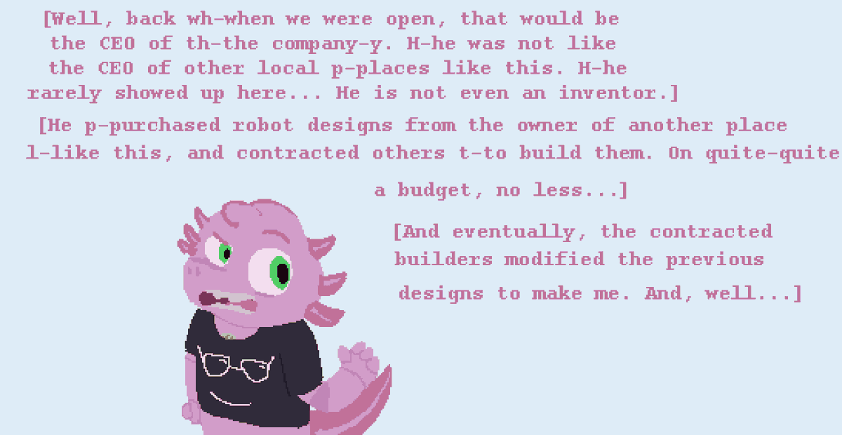 Altcogneous's tweet photo. First question and answer
#robot #furry #oc #art https://t.co/gSftH4mwCF