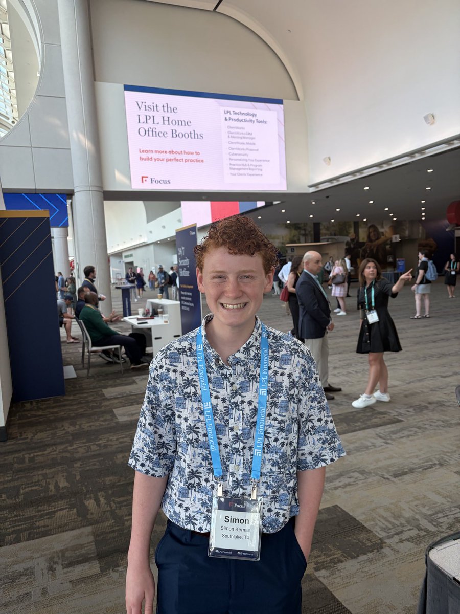 SeanKernanDFW's tweet photo. My junior intern is with me for his 4th LPL annual conference in San Diego. Fun times. #lplfocus #Focus2026 @LPL https://t.co/PikW8KPcc6