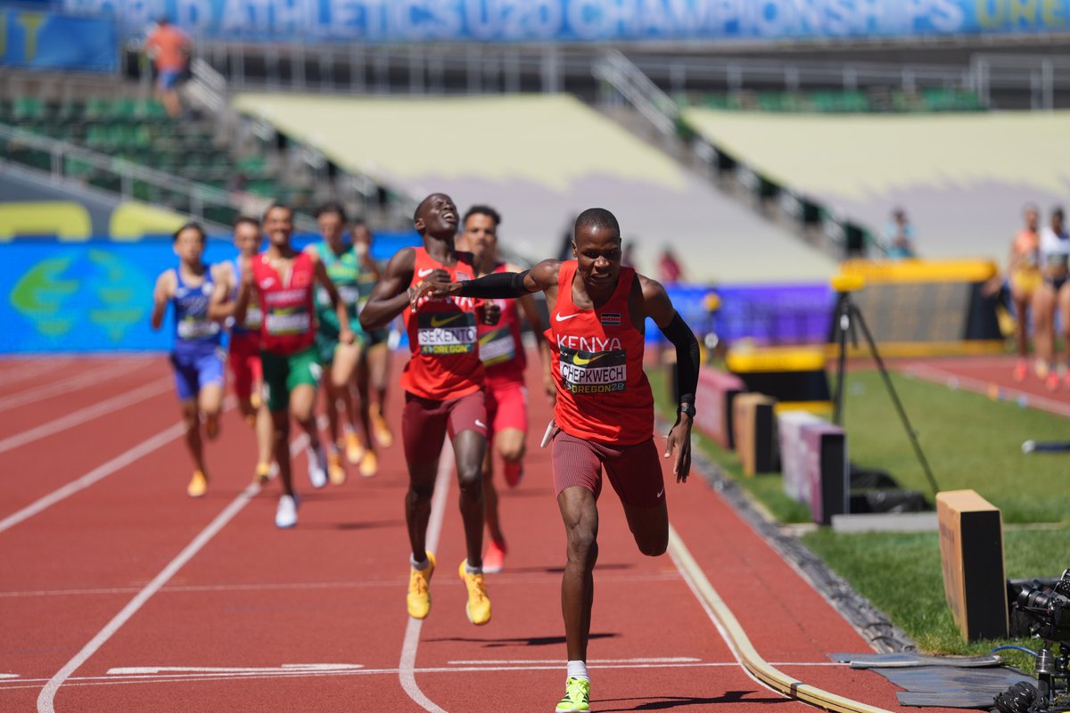 KorirOfficial's tweet photo. Congratulations to Wilson Chepkwech for winning gold in a time of 3:37.46 while David Kapaiko took Silver in a time of 3:38.32 at the @WorldAthletics U20 Championships in Oregon, USA!
#AthleticsKenya #running #Oregon26 https://t.co/GcwGoZmRUQ