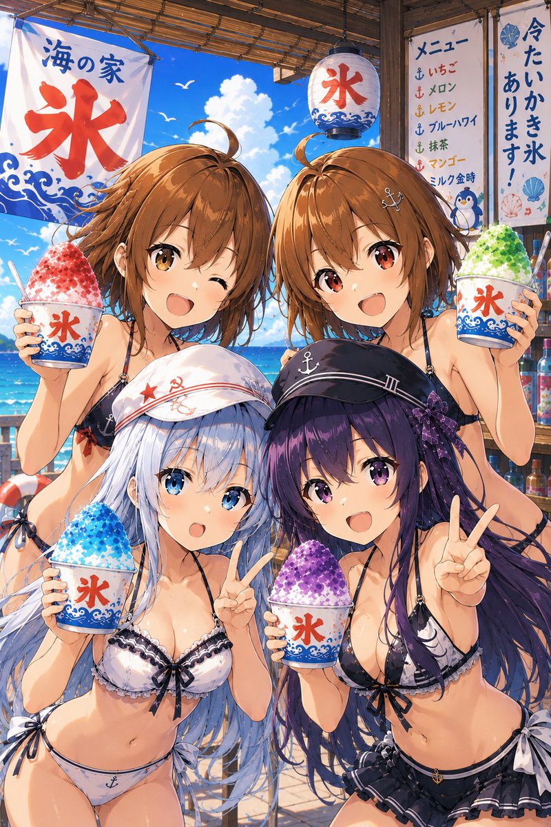 plamon1014's tweet photo. チャットGPTなるものを使って艦これイラスト作ってみた

スマホの壁紙にしてます
＃艦これ #AIイラスト  ＃第六駆逐隊 https://t.co/ZtrefCuyOj