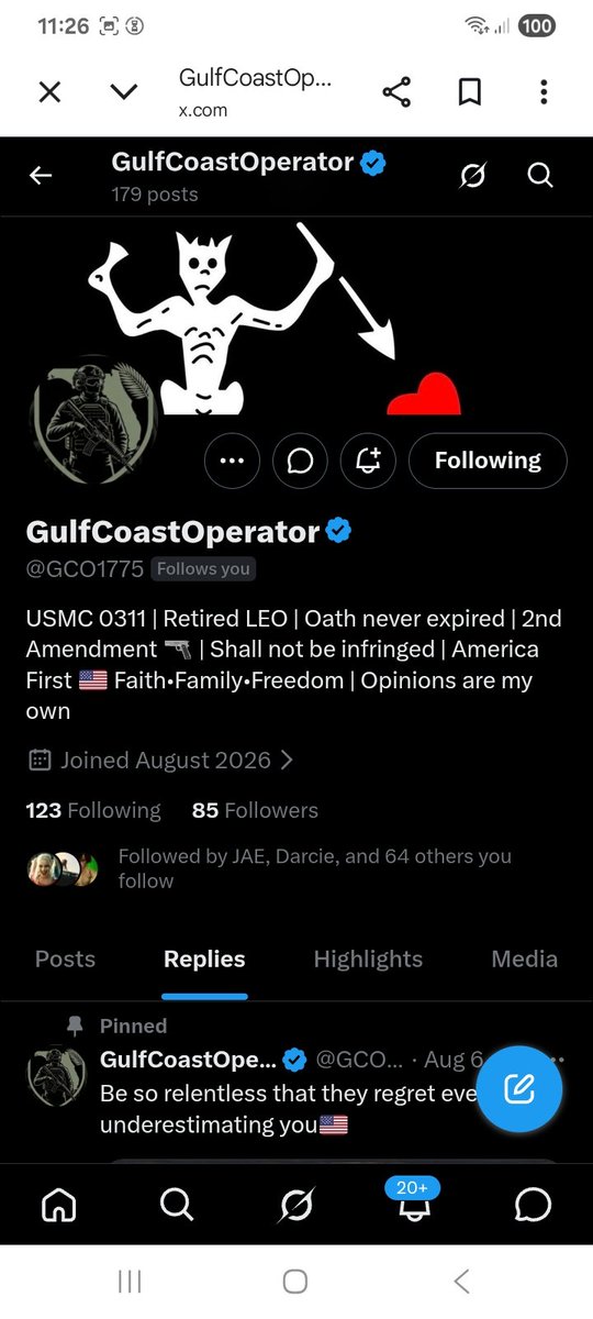 Hawkesbay69's tweet photo. Can we help this new account find some new connections,  a USMC veteran, retired LEO ,American first patriot 
@GCO1775 
🇺🇲🫡 https://t.co/YUMQcEcdMX