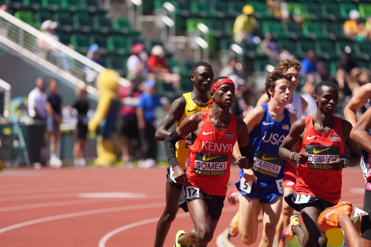 KorirOfficial's tweet photo. Congratulations to Emmanuel Lemiso for winning silver in a time of 8:32.81, while Nicholas Kitum took bronze in a tine of 8:38.05, in the men's 3000MSc, at the @WorldAthletics U20 Championships, in Oregon, USA!
#AthleticsKenya #running #Oregon26 https://t.co/SNKc9n2xbs