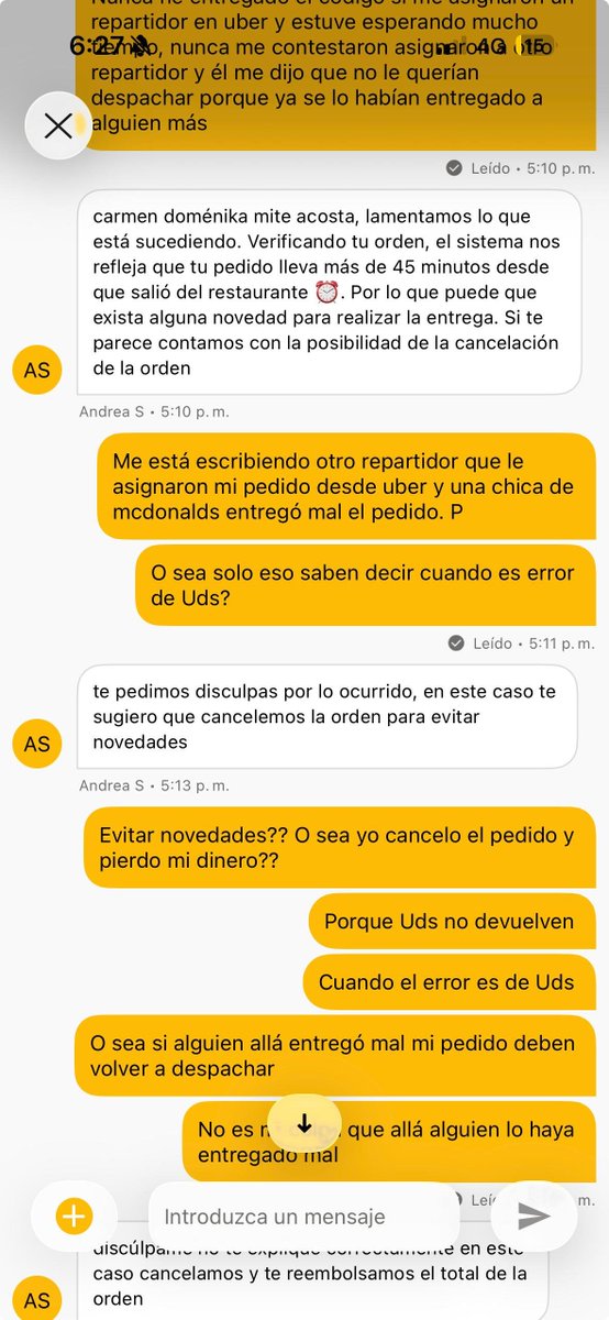 JeanCarlos_593's tweet photo. @McDonalds no se que pasa en la tienda de Ecuador la que esta en Duran ya con esta es la tercera vez que me pasa lo mismo, pero esta vez el señor que le tocaba traerme me digo reporte esto siempre pasa en esta tienda que dicen que le entregan a otro repartidor https://t.co/XsnuT7c7x4