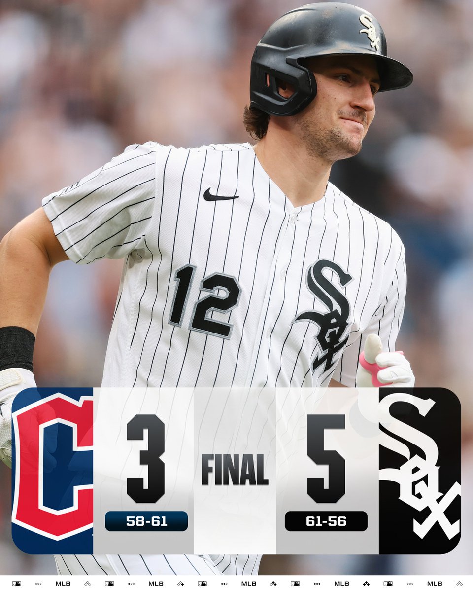 MLB's tweet photo. Colson Montgomery’s 3-run jack is the difference in a @WhiteSox win! https://t.co/oLFgsnybrG