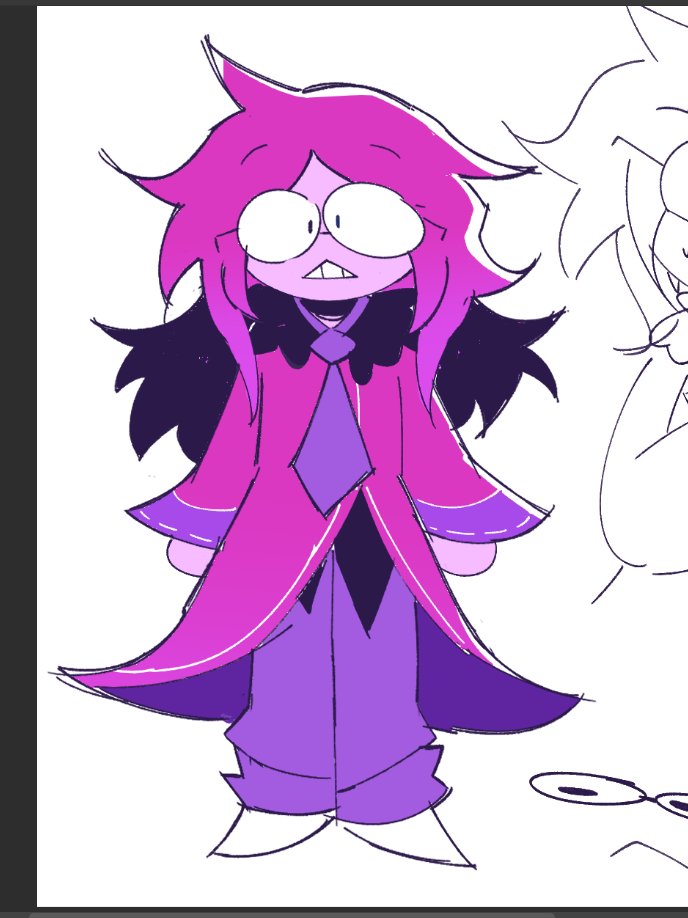 Follyspectre's tweet photo. Trying to figure out Seth's design rn its more difficult than I thought, I keep finding new fanart to steal stuff from lol
 
I think I MIGHT be getting somewhere tho
#deltarune https://t.co/ITXVUQo9dr