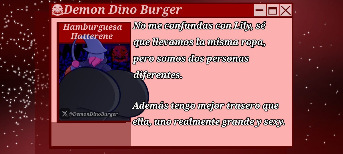 DemonDinoBurger's tweet photo. Información sobre Leslie Alice hamburguesa 

Information about Leslie Alice Burger https://t.co/gBaFlNvf1q