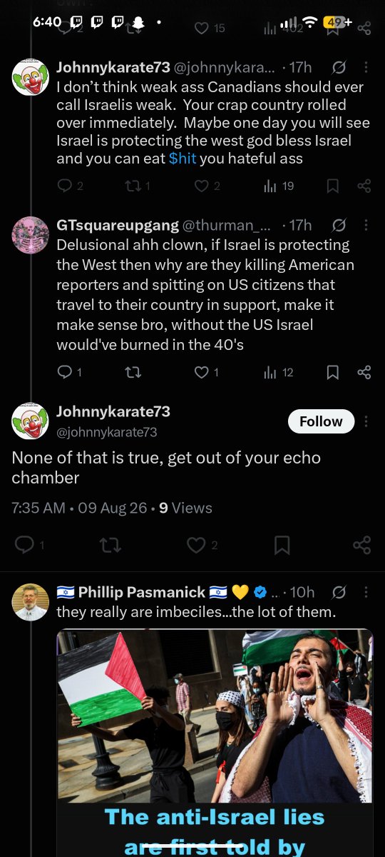 thurman_grayson's tweet photo. @johnnykarate73 if none of it was true, why did you block me lmao, brain dead clown https://t.co/HKSWNdXDkt