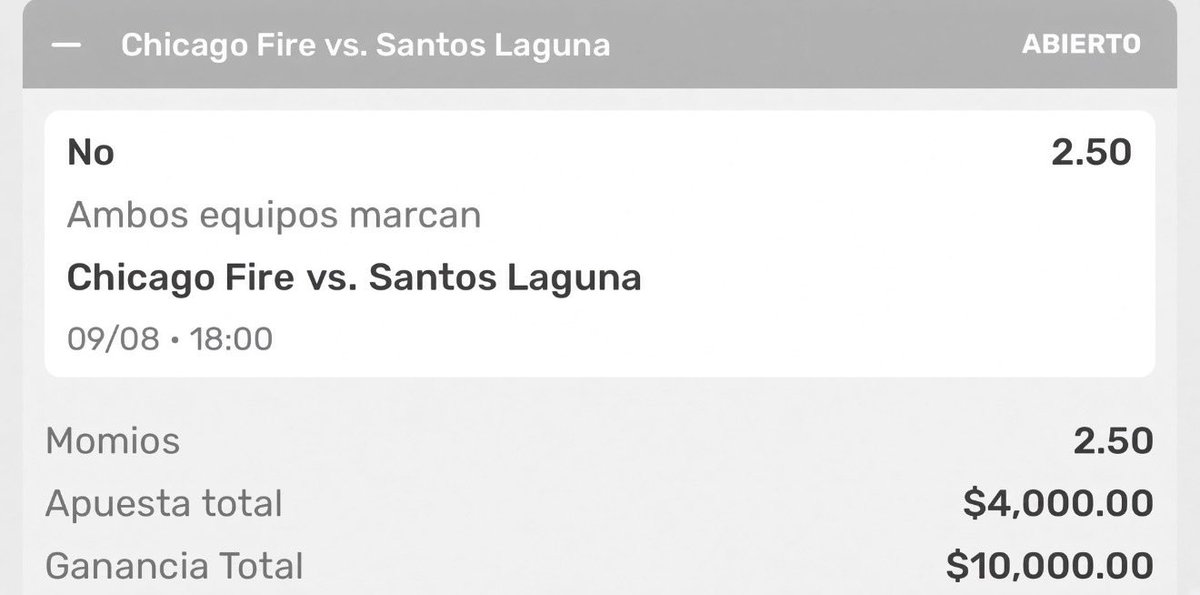 Mayito_piicks's tweet photo. Dos apuestas para el Chicago vs Santos, vamos por otro verde plebada 🍀 https://t.co/1fb4EZscZZ