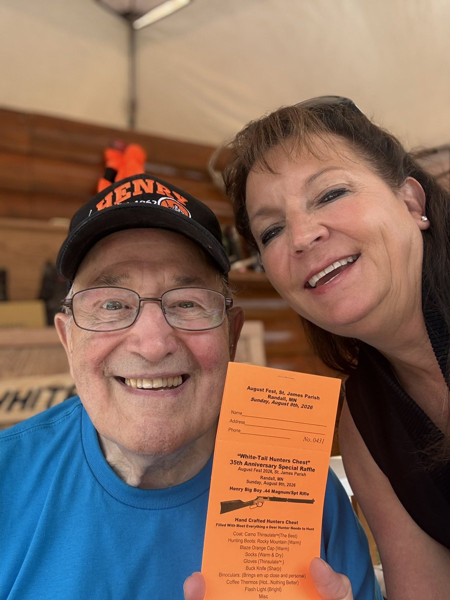 HolthausForMN's tweet photo. Today was the St. James August Fest in Randall. I’m honored to have the support of Steve Wenzel for my campaign for Senate. Steve understands what it means to be prolife and has stood firm on those values his whole life. Having the support of community leaders means a lot to me. https://t.co/wCkRB5xVaa