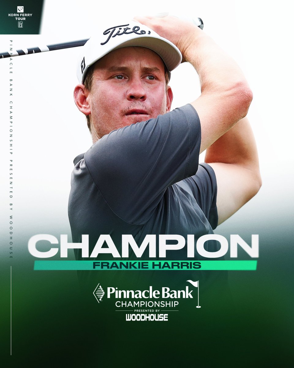 KornFerryTour's tweet photo. 59 reasons to celebrate 🏆

Frankie Harris shoots a final-round 59 and earns his first career victory in just his 6th professional start @PinnBankGolf. https://t.co/O8VYmiwzHZ