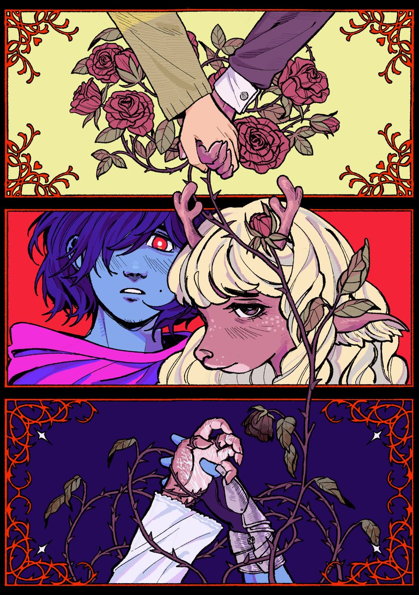 eepykeepy's tweet photo. my piece for @krisellezine ....!!!! so excited that its finally out yayayyay 🥀 ❄️
 #kriselle #deltarune https://t.co/qoukDgmgAw