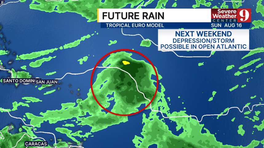 DHeckardWFTV's tweet photo. #TROPICS SUN PM UPDATE
Watching 3 areas in the Atlantic this week
> Area in open Atlantic has a Low Development Chance as it moves west
> Area near Africa has a Medium Development Chance and could be a TD late week
> NEW Area west of Bermuda has a Very Low Development Chance https://t.co/8NLKVztNS2