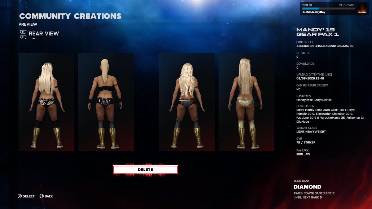 GiioMode's tweet photo. Maaaandyyy 🥀

Mandy Rose 2019 Gear Pax is now Available for download in #WWE2k26

Tags: MandyRose, SonyaDeville

#WWE #MandyRose #FireandDesire #ToxicAttraction #Mandysacs #2K #Divas #Smackdown #SonyaDeville #PS5 #CAW https://t.co/8BFTospHGa