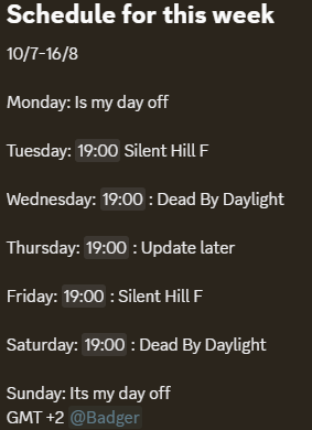 DimjardoRawsk's tweet photo. I am posting my streaming  Schedule here. This is the games that we will be playing this week. See you there https://t.co/NsHDvLpeyE #twitch #vtuber https://t.co/V1PEh0YGTe