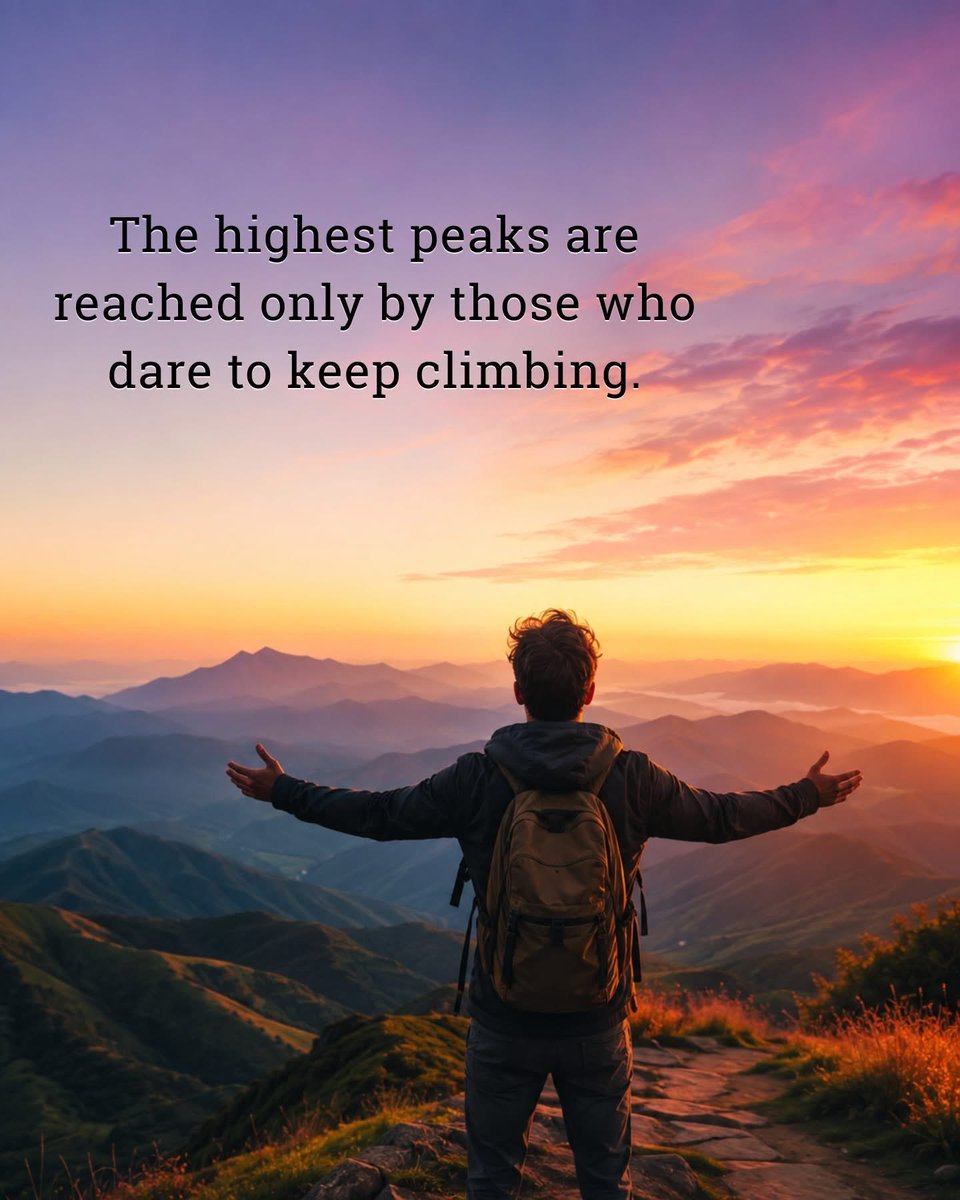 quotesbybrightm's tweet photo. The view is always worth the struggle it took to get there. Keep pushing upward. โฐ๏ธ
#NeverGiveUp #goaldigger #LifeJourney #quotesaboutlife #BrightMindQuotes https://t.co/RDHlZT0vMY