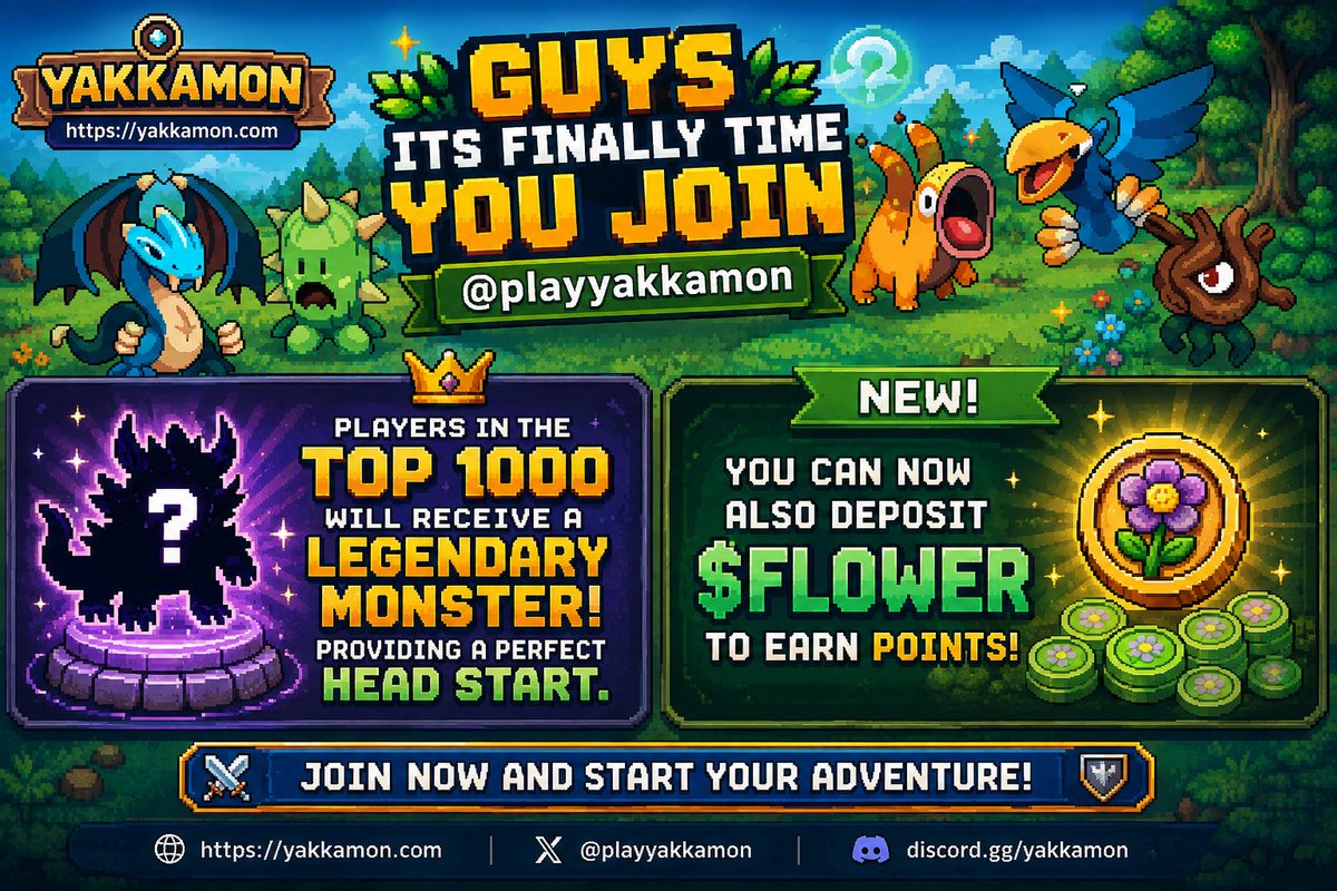 29Axelg's tweet photo. Guys its finally time you join @playyakkamon

You can now also deposit $FLOWER to earn points!  https://t.co/vqx5q8I4FR

Please use my referral code: YAKKA-S9P3TZ

53,920 trainers have already signed up 🚀

Only the top 100k will get early access 🔒 https://t.co/qw5iqT7P3y