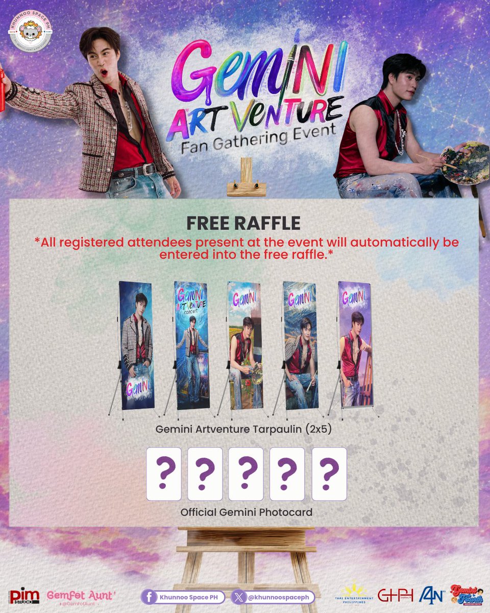 khunnoospaceph's tweet photo. 🎉 DOUBLE THE CHANCES TO WIN! 🎁

Join us at the Gemini Artventure Fan Gathering for exciting raffle prizes! ✨

🎉 FREE RAFFLE
All registered attendees who are present at the event are automatically eligible for the FREE Raffle—no additional registration or payment required!

🎟️ PAID RAFFLE
Want even more chances to win? Join our Paid Raffle for a chance to take home exclusive prizes!

❤️ Proceeds from the Paid Raffle will help support our future fan events, allowing us to bring you more fun activities, exciting memories, and exclusive freebies.

📢 Mechanics and participation details will be announced on the day of the event.

✨ Thank you for supporting Khunnoo Space PH and helping us create more memorable fan events for everyone!

📝 Registration Form:
https://t.co/zWVQL4N2ZX

Your registration also includes:
🎁 11 Exclusive Event Freebies (including 2 photocards)
🍽️ FREE 1-PC. Burger Steak Meal with Drink
📺 Watch Party
🎨 Fun Activities

🎁 TTH Final Episode Fan Party Freebie Claiming
Participants who selected Gemini Artventure Re-run as their pickup option may claim their freebies at this event.

📢 Limited slots available! Register now!

📅 September 5, 2026
🕔 5:00 PM – 12:00 AM
📍 SIKAT INC., 305 Tomas Morato Ave., Quezon City

📲 Stay tuned! Follow our social media pages for more event updates and announcements.

Media Partners:
@TEPHL @GeminiHome_PH @abtnattawatph @GFCebuPHL 

#GeminiArtventure #KhunnooSpacePH #GeminiHomePH #AllAboutFourthNattawatPH #GeminiFourthCebuPHL