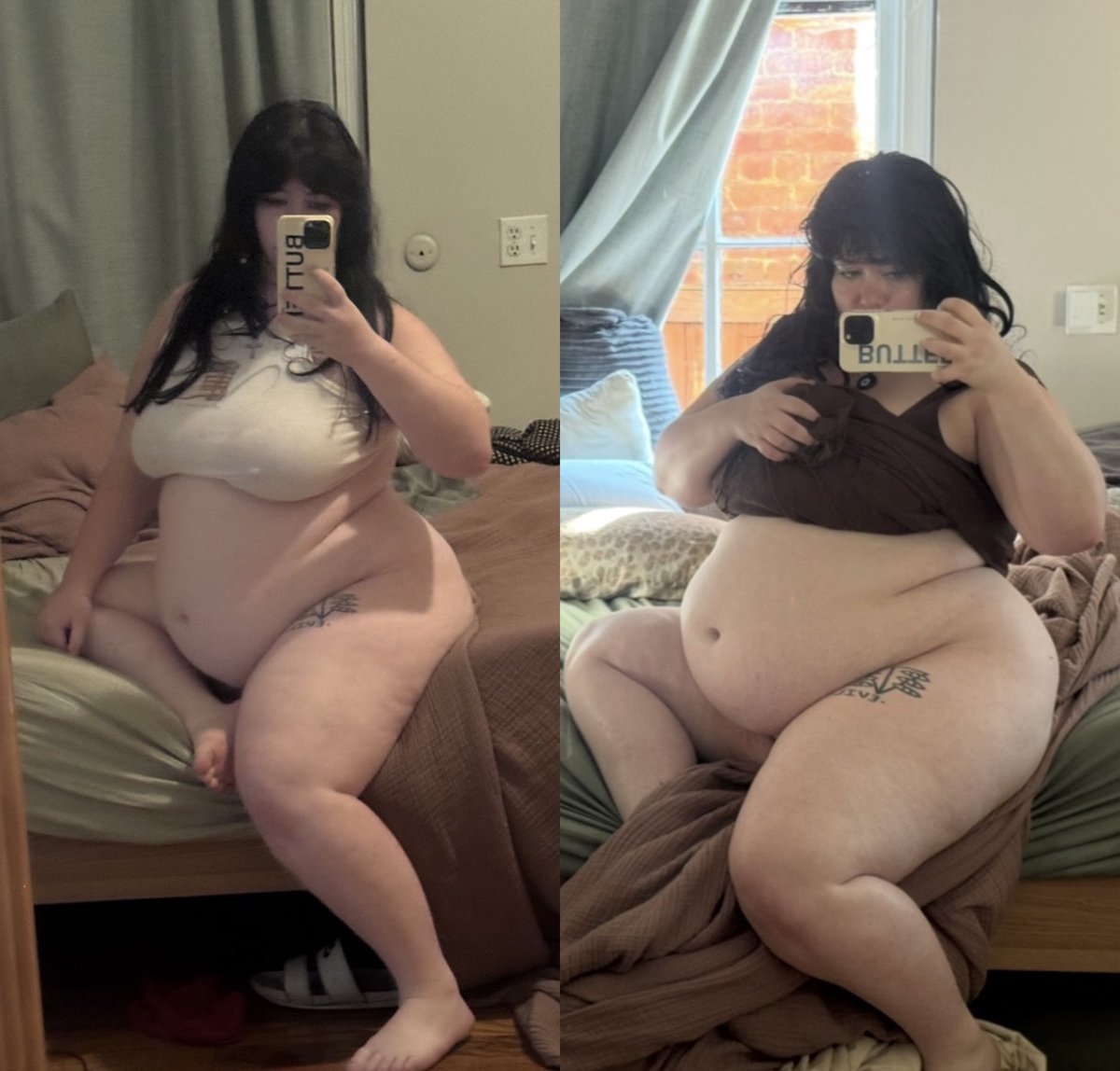 TianasTummy's tweet photo. one year apart btw https://t.co/gIg06SDv43