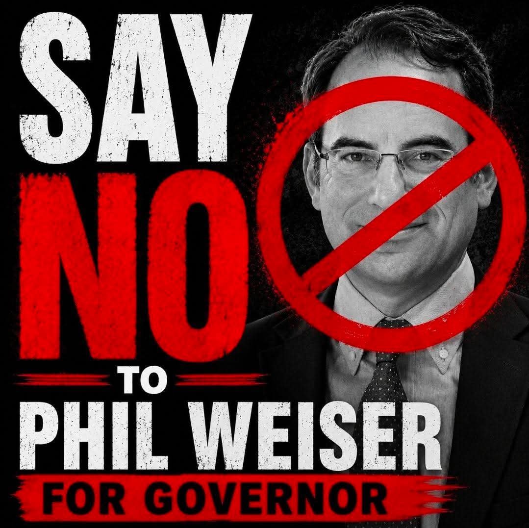 BrandonWark's tweet photo. Weiser would be a disaster for Colorado! https://t.co/EgydkPKmcQ