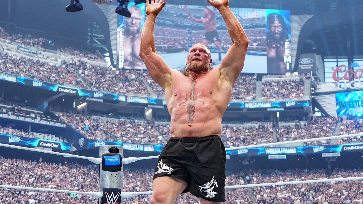 WWEAustralia's tweet photo. F-5 after F-5. Trip after trip to Suplex City. Championship after championship.

There will only ever be one Beast Incarnate.

Thank you, Brock 👏 https://t.co/r7kMNIANJx
