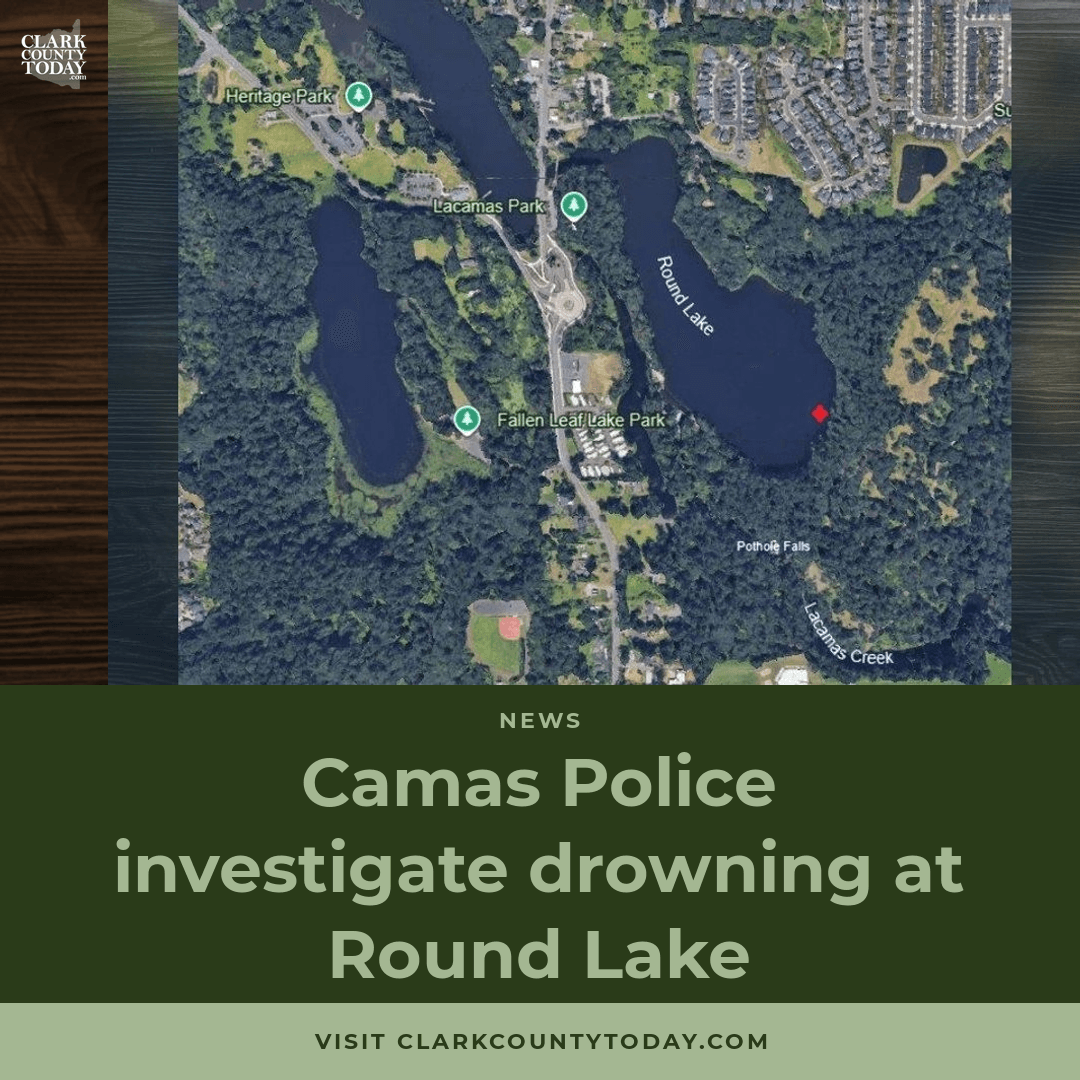 NewsFromCCT's tweet photo. A 19-year-old Camas resident drowned at Round Lake Friday after jumping from a rope swing near Lacamas Creek Dam. The body was recovered Saturday at 11:50 a.m. https://t.co/wb7B4RfXK0 #CamasWA #ClarkCounty
📷 Photo courtesy Aerial image courtesy Camas Police Department https://t.co/cIfxOcDdRo