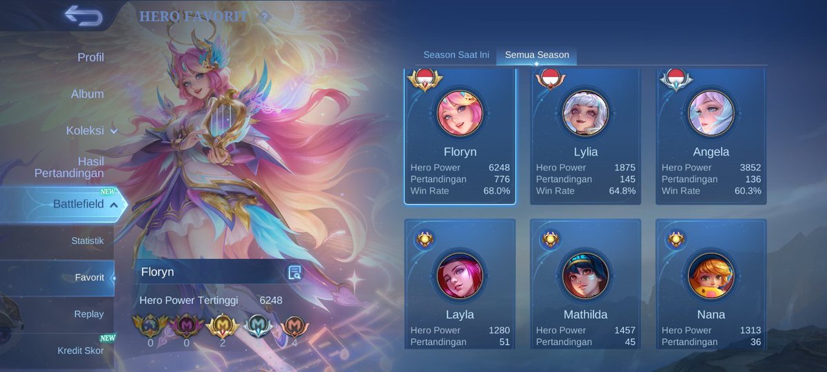 odeeilght's tweet photo. wts want to sell akun mlbb pribadi 
- floryn full skin
- lylia covenant 
- angela &amp; kagura ASL
- bubble chat &amp; recall eternal season
- COA ada 1k, sl fragment 500, diamond 266

fullspek bisaa dm yaa, janlup @ after dm soalnya suka ga masuk https://t.co/qO7ZfCPpk3