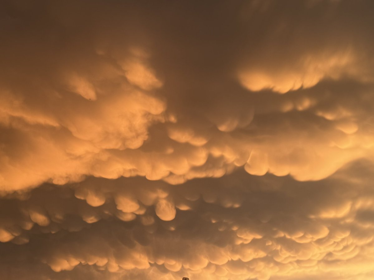 ClimaYucatan's tweet photo. ⛈️ Espectaculares Cumulus Mammatus

Las nubes mammatus (o mammatocumulus) no son un tipo de nube independiente, sino una rasgo complementario o accesorio que suele formarse en la base de otras nubes, comúnmente en los yunques de las tormentas (Cumulonimbus).

Lograron captarlas? Esperamos sus imágenes