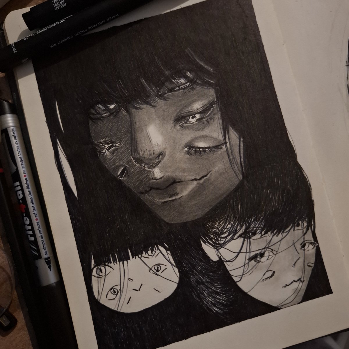 ib777_'s tweet photo. Six-eyed demon oc.
#artwork #inkdrawing #ib777 https://t.co/pezb53ByYA