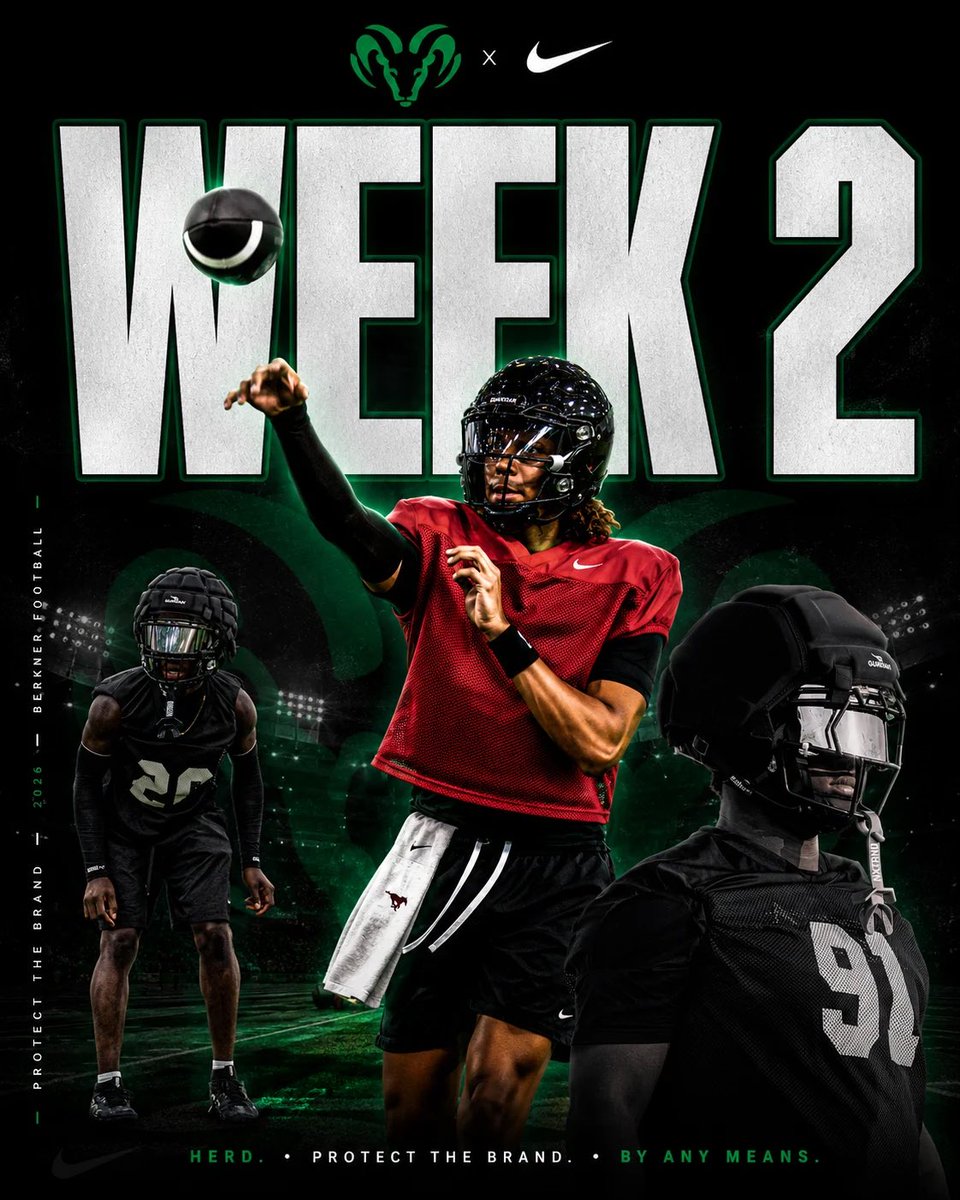 BERKNERFOOTBALL's tweet photo. Week 1 is in the books. There’s more work to be done!
WEEK 2, let’s get it!
#ProtectTheBrand | #HERD | #BAM | #IOU https://t.co/0rfAI0VJDA