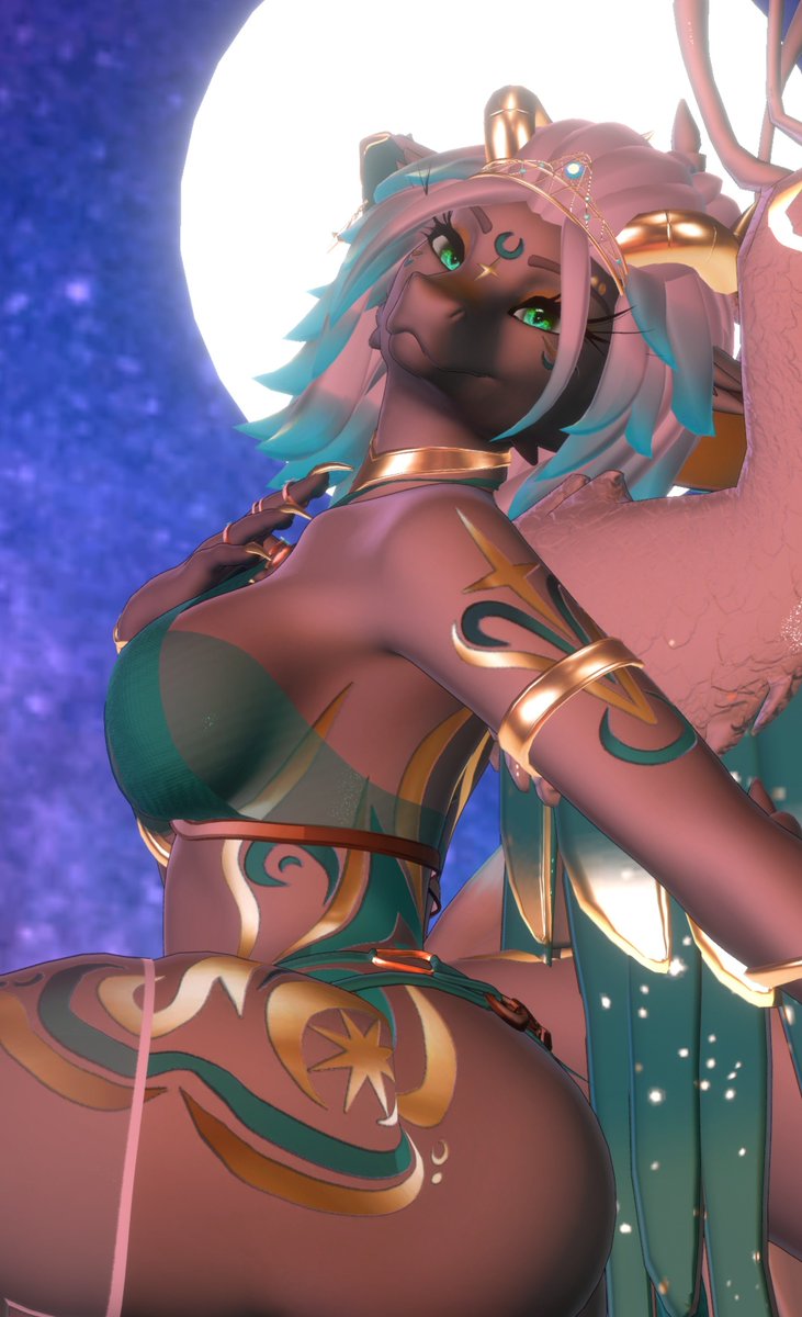 KittySayoNyan's tweet photo. The moonlight gently caresses my skin—what I would give for it to be your hand tenderly touching my skin.🐉 https://t.co/4qsME5Bfay