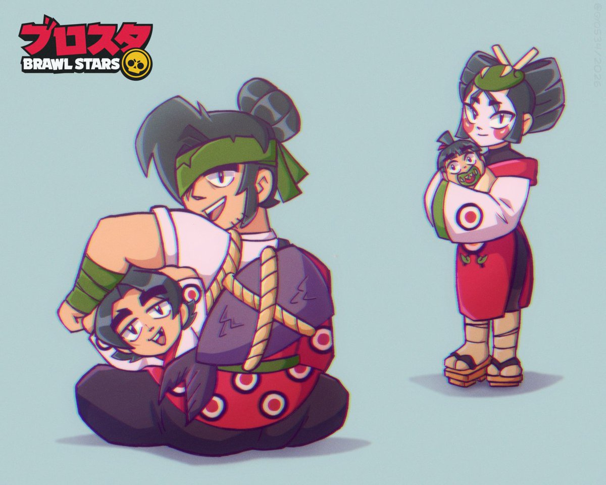 gyo534_'s tweet photo. I gave the sushi shop trio an older son; actually, I've had Luck since 2024. He has his own trio, but I've always liked including him as part of the sushi shop family 💖✨️
#brawltars #brawltarsArt #brawlfanart https://t.co/eeHPHO1WSh