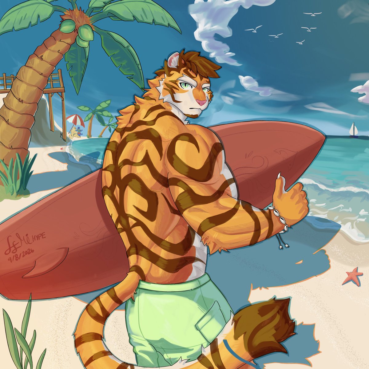 Lemihype's tweet photo. Would you swim with him? 🏄‍♂️ 🌊 ✨ 
#furry #summer https://t.co/ITv5UhWgfF