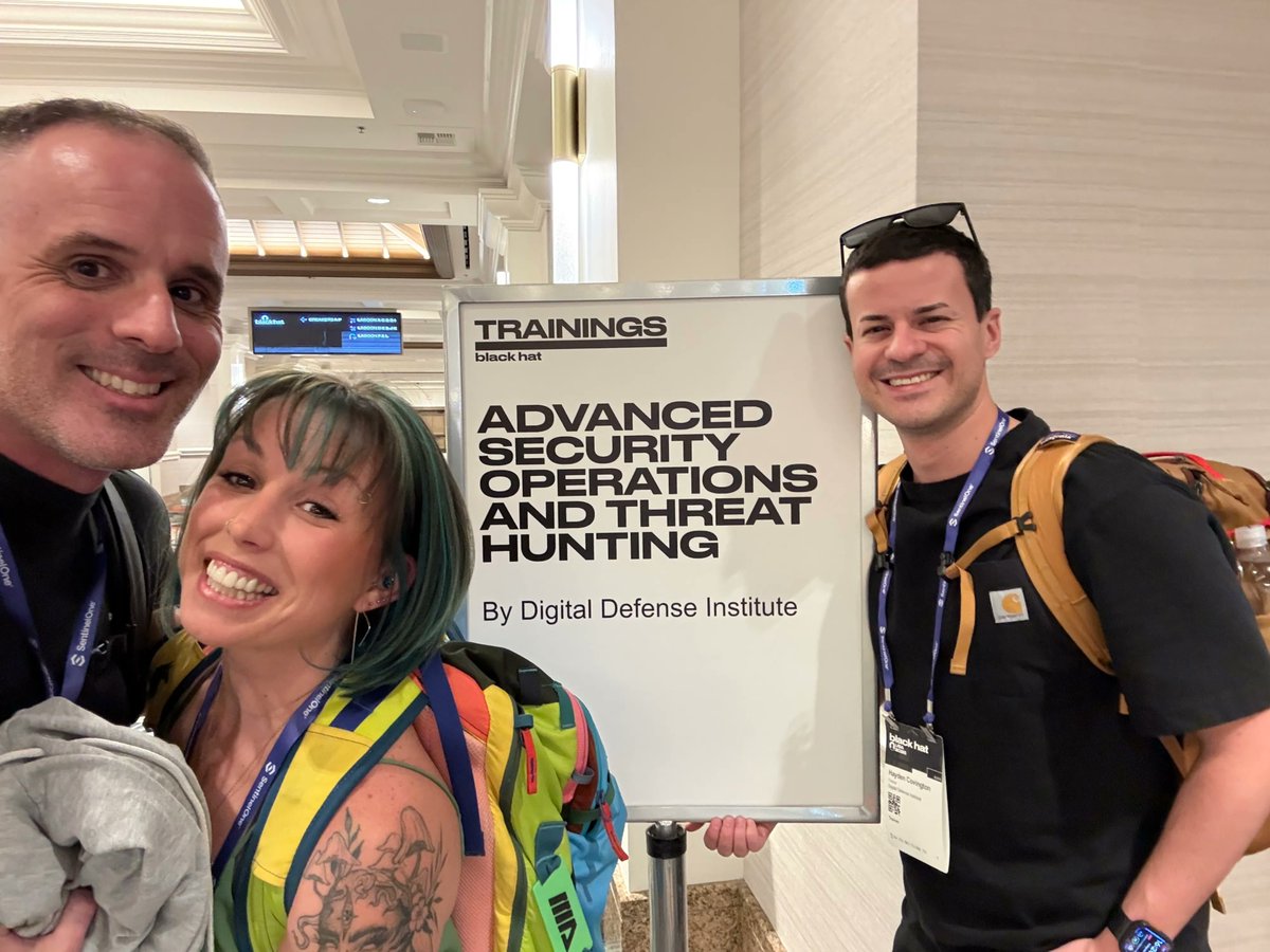 DDI_Training's tweet photo. Huge thanks to all of our ASOTH students for choosing us this year at Black Hat! We had an absolute blast with you all, and hope to see you again!

Another Hacker Summer Camp in the books! 🤓🔥💙 https://t.co/WpVWUOgkwq