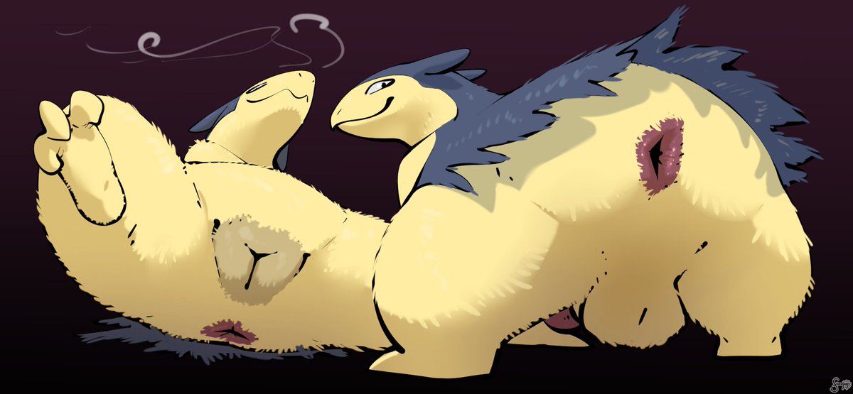 Fizzpopping's tweet photo. It's a Typhlosion kind of day- well, it's Typhlosion day for America still anyway https://t.co/q9mQ0qOMF3