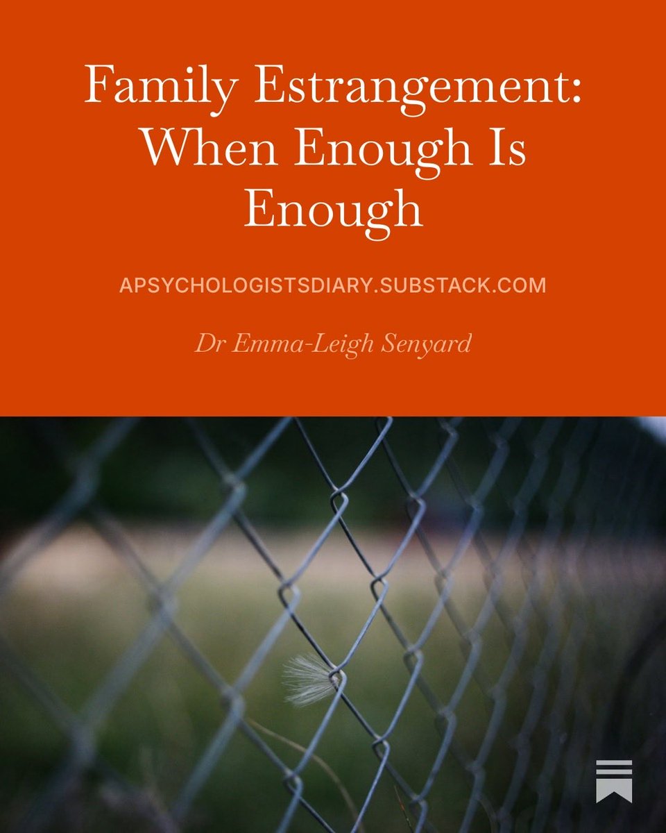 EmmaSenyard's tweet photo. New substack article. 

Family estrangement &amp; adult children cutting off their parents is seemingly on the rise. Why? Deep-dive here. 

https://t.co/GS0SGCImZR https://t.co/yQn6vltsDb