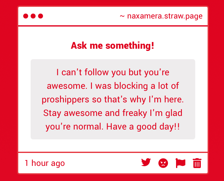 _Phaimera's tweet photo. Thanks I think!
Yeah it says on my alt but i’ll say here as well, i’m not proship or darkship or wtv. I am anti-harassment I really don’t like being mean to other people online but yeah I don’t really fuck with that sort of thing makes me uncomfortable 😓😓 https://t.co/T0jfxDFbzs