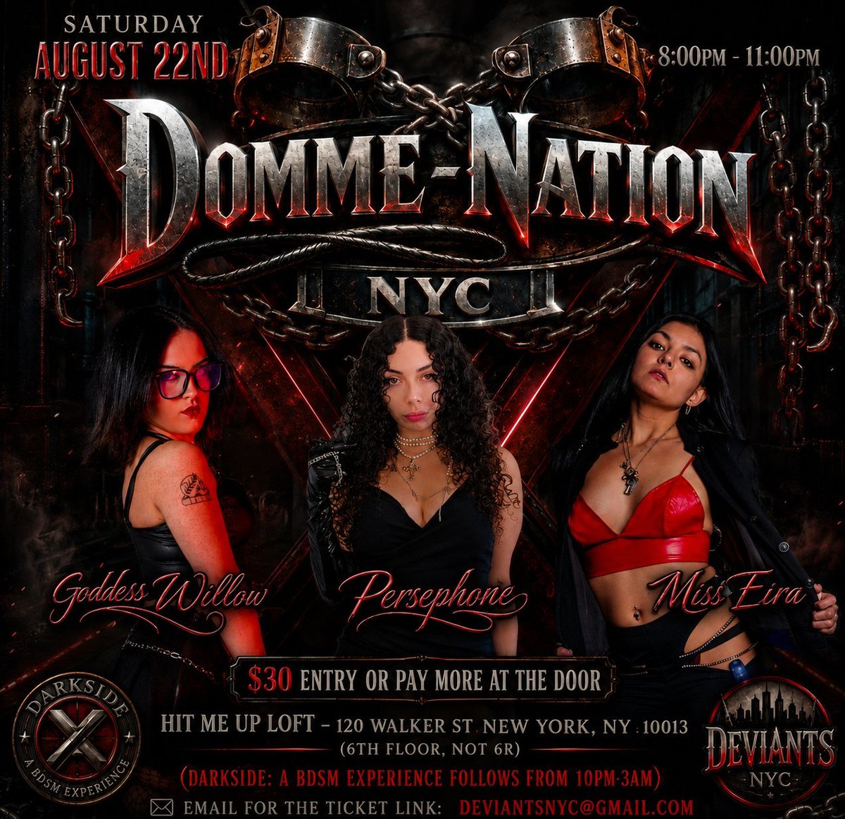 xyesmiss's tweet photo. Hi pets

I will be one of the Femdom Hosts at the next Domme-Nation NYC on Saturday August 22nd at the Hit Me Up Loft

https://t.co/FpQjmOTaF3 https://t.co/oQbB3HFFYY