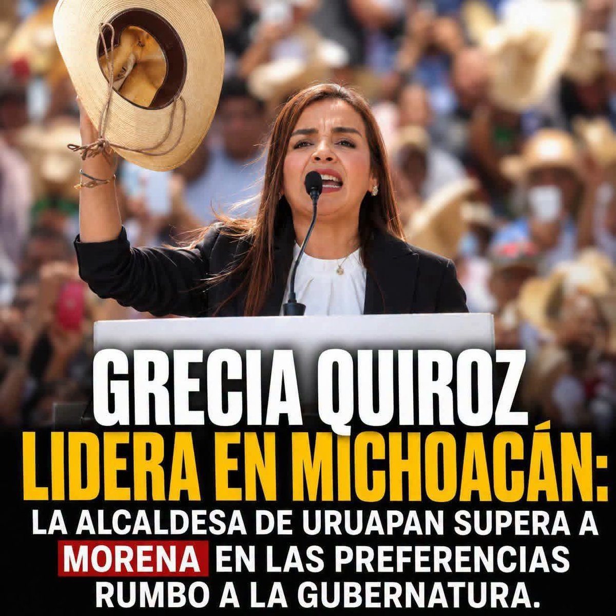 Halialuz's tweet photo. 🔴👉Grecia Quiroz va que vuela para ser la siguiente gobernadora de Michoacan 

💢El destino está escrito,  los candidatos independientes son los que darán la sorpresa, la oposición brilla por su ausencia en tiempos donde la batalla contra Morena tendría que ser más fuerte https://t.co/UEm9v0J9Mh