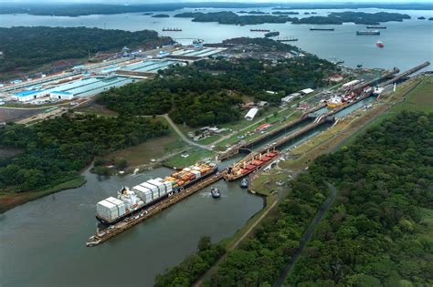 ElectricMariner's tweet photo. Panama Canal restricting max draft due to El Niño/drought https://t.co/6OrGpUAI3M