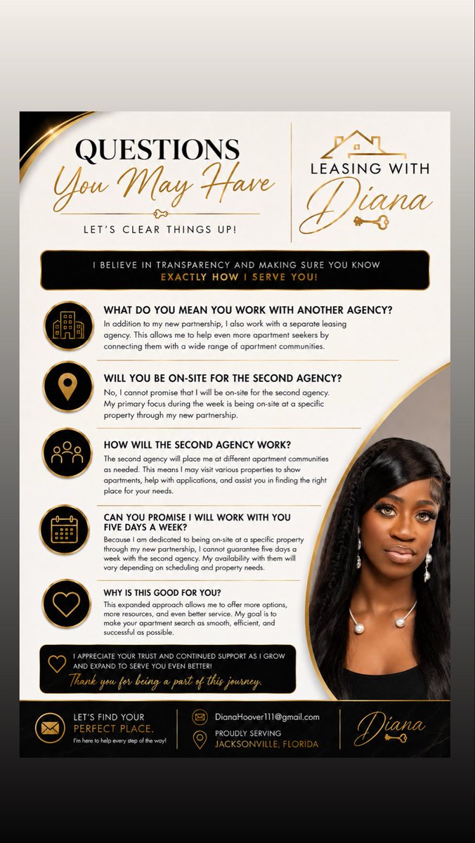 diaaroyale's tweet photo. If you’re in Jacksonville Florida &amp; need apartment assistance I’m your girl 🫱🏾‍🫲🏽everything 100% legit &amp; i’m now contracted with an amazing realty company that’s one of the largest in southeast Florida!👩🏾‍💼🏡🤍 https://t.co/0NSa0qL7oz