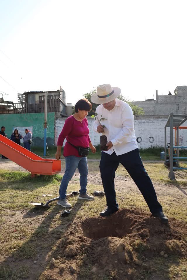 GilbertoHRuiz's tweet photo. Nos sumamos a la Jornada Nacional de Reforestación en el parque de la colonia Cuitláhuac. 

Una gran iniciativa del  @GobiernoMX para recuperar los espacios verdes que necesitamos.
#JornadaNacionalDeReforestación #Reforestación #Querétaro https://t.co/jvfZzEzI1Z