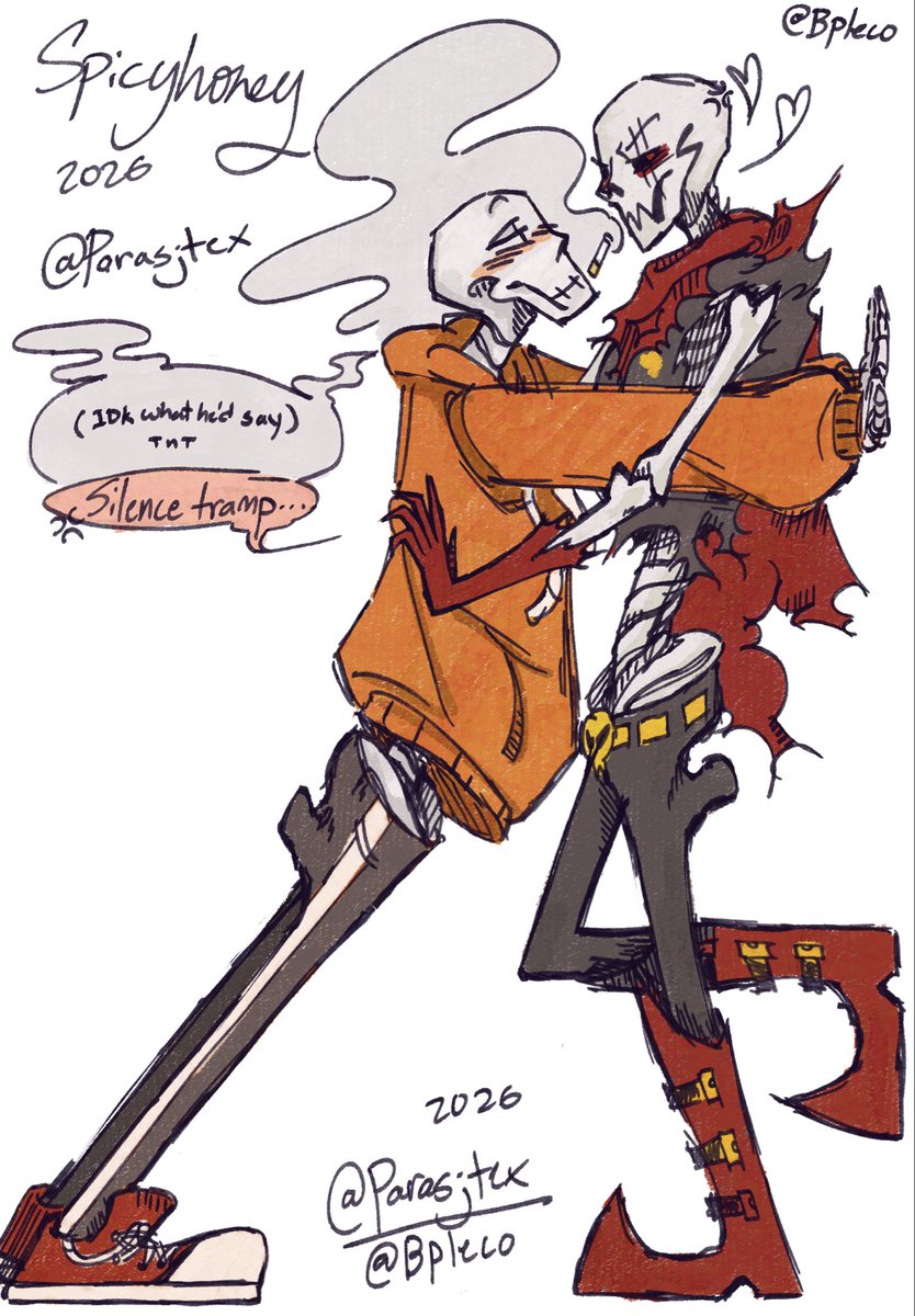 Parasjtex's tweet photo. SPICYHONEY GUHHHH #spicyhoney #swappapyrus x #fellpapyrus #utmv https://t.co/CD8XpSIdWe