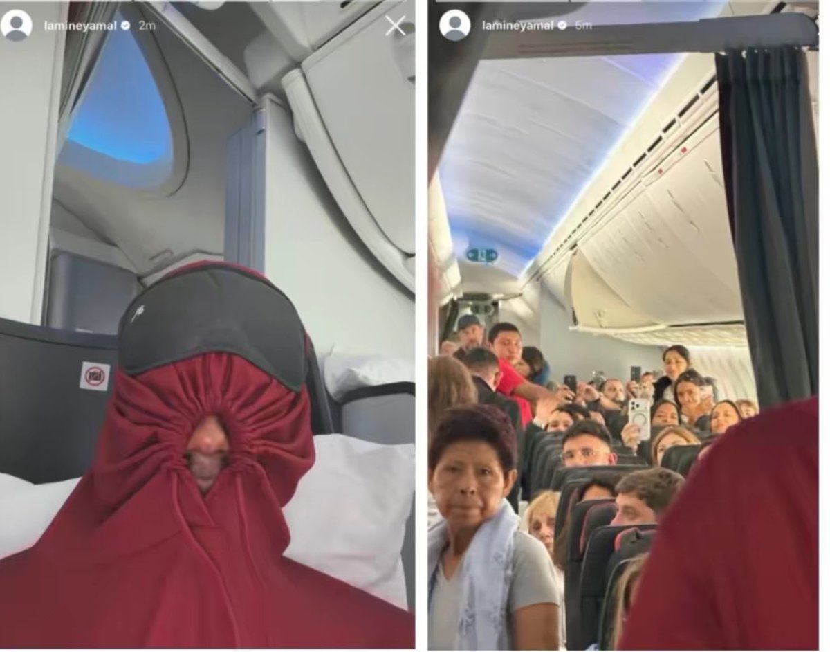 kirawontmiss's tweet photo. Lamine Yamal really thought nobody would recognize him flying economy ✈️😭😭 https://t.co/9Izwii7rmR