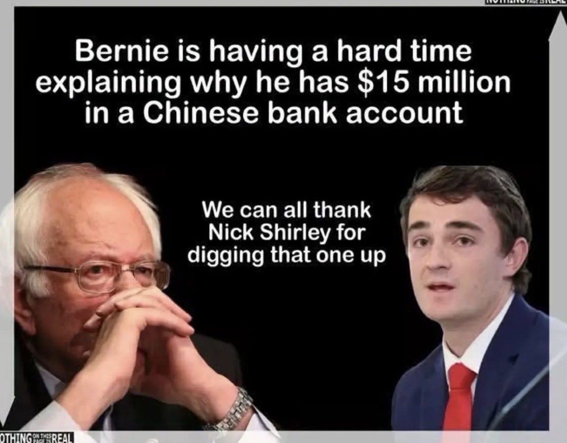 Chucksoup69's tweet photo. @SenSanders Bernie is a traitor to the USA https://t.co/WceG1WJz04